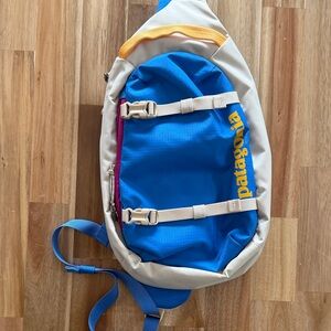 Patagonia Blue and Tan Crossbody